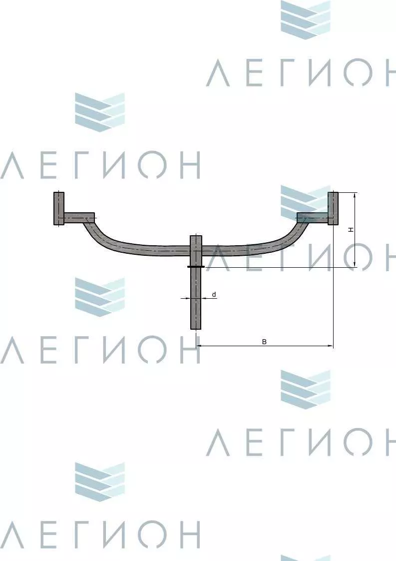 К41-0,8-1,5-0-5 кронштейн двухрожковый