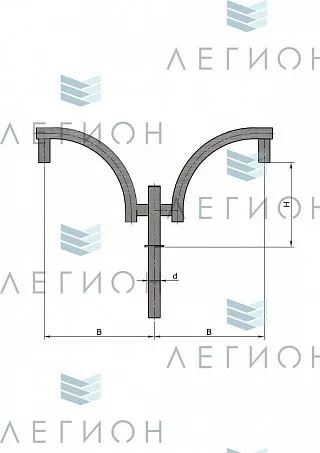 К45-0,5-0,5-1-1 кронштейн однорожковый